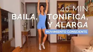40 MINUTOS - CARDIO Y PILATES | ¡ADIÓS AL ESTRÉS MIENTRAS BAILAS Y TONIFICAS EL TREN SUPERIOR!