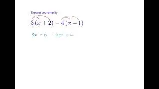 Expanding two linear brackets and simplifying