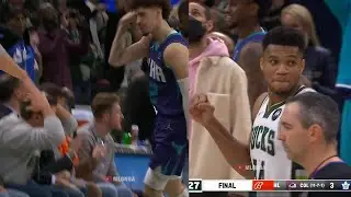 LaMelo had a crazy clutch shot and then Giannis closes out Hornets 😲