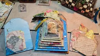 🍵 Tea Bag cascade Tag holder. Tutorial @TreasureBooksYouTube link in the description.