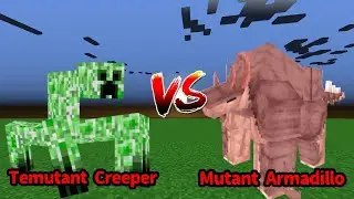 Temutant Creeper vs Mutant Armadillo | Minecraft Mob Battle