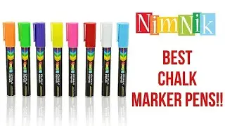 Best Chalk Pens - Liquid Marker Pens - Erasable Marker Pens for Whiteboard, Glass. NimNik Chalk Pens
