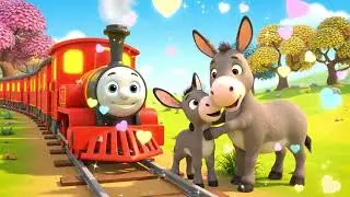 Safari Train Ride for Babies! 🦁🐘 Newborn Nursery Rhymes Collection