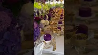 Purple Wedding Decor in Chateau Challain
