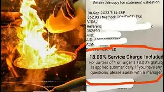 A Restaurant Service Fee For A Party Of....1?!?