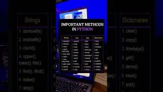 Important methods in python ! #programming #development #shorts