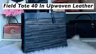 COACH: Upwoven Leather Field Tote 40