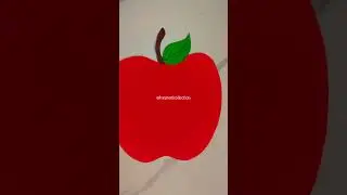 How to make an apple || School project || Easy way to make apple  #art #handmade #viralvideo #apple