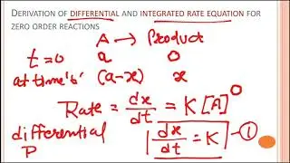 CHEMICAL KINETICS PART-4  (ZERO ORDER REACTIONS)