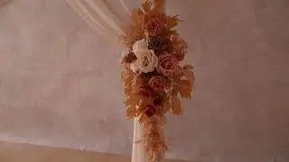 A9057 Artificial Coffee Brown Hang Flower Arrangement Outdoor Wedding Party Supplies#rose #wedding