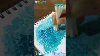Tree painting without brush!?😱🌳|| The Art Studio || #art #creative #shorts #easy #tree #trending