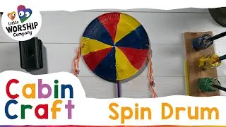 Crafts for Kids | Colourful Spin Drum | Little Worship Company Cabin Craft