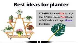 VIVOSUN Bamboo Plant Stand, 6 Tier 6 Potted Indoor Plant Stand with Wheels Multi Layer Flower Pots