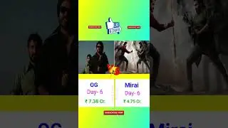 OG V/S Mirai India Net Collection Day- 6 || #pawankalyan #og #ogmovie #mirai #tejasajja #miraimovie