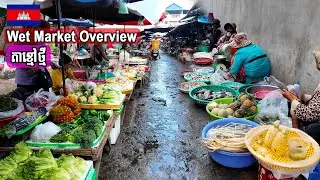 Fresh Fish & Meat Everywhere! Cambodia Early Morning Market Tour in Phnom Penh