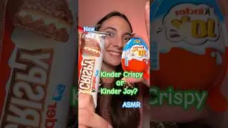 New Kinder Crispy or Kinder Joy? #kinderjoy #kinderchocolate #unpacking #mukbang #kindercrispy