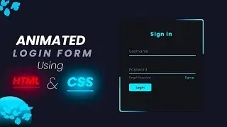 Animated Login Form Using HTML & CSS
