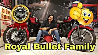 Royal Bullet Family | Bike Accessories Shop | Must Watch सेवा भी ज़रूरी हे 🙏 | Bullet Modification 👌