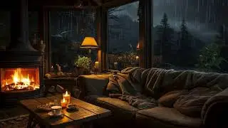 Cozy Rainy Night Window Sounds for Deep Sleep 3 Hours 🌧️🌙