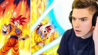 I..WHAT?! NEW LR SSG Goku 🔥 Super Attacks Reaction! Dragon Ball Z Dokkan Battle
