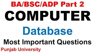 BSC/ADS Part 2 Computer Database Management System Most important Questions Punjab University Guess