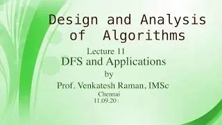 Lecture 11: DFS and Applications