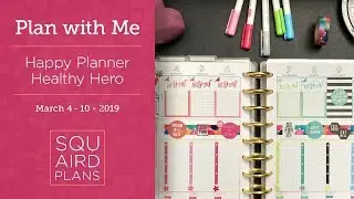Layered Sticker Health Spread :: Plan with Me :: Happy Planner Healthy Hero