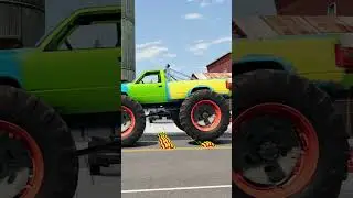 tractor tire pickup truck vs Speed Bumps #short #beamng #beamngdrive #trucksvs