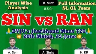 SIN vs RAN Dream11 Prediction | SIN vs RAN Dream11 Team | sin vs ran today match team |