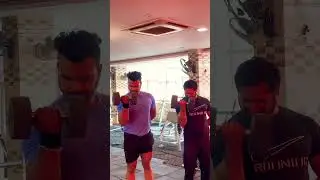 Dumbbell Curl Challenge 🔥💪 #shorts #ytshorts #gym #bodybuilding #challenge