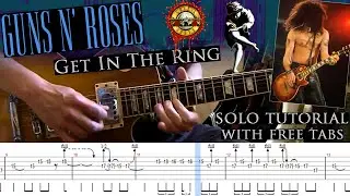 Guns N' Roses - Get In The Ring intro guitar solo lesson (with tablatures and backing tracks)