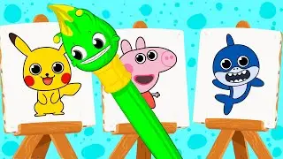 Aprende los colores con tu amigo mágico Groovy el Marciano | Dibujos animados educativos