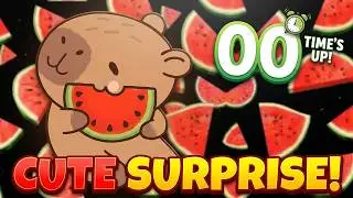 🍉 60-Second Countdown Timer | Watermelon Slices & Cute Surprise 🐹🍉