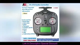 FLYSKY FS-ST8 2.4G Radio Transmitter ANT RGB Assistant 3.0 8CH 10CH FS-SR8 Receiver forRC Airplane C