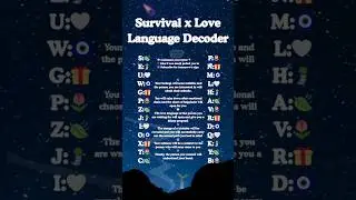 Survival x Love Language Decoder&nbsp;&nbsp; #shorts #initials #youtubeshorts #love #crushfacts