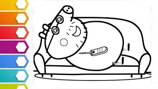 😍daddy🐖pig drawing l easy peppa pig🐷dad drawing for kids l easy drawing l drawing pig l kids drawing