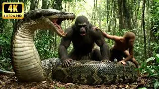 Natural Log Bridge Ambush by Giant Anaconda &ndash; Primal Survival