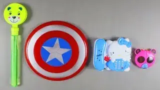 Sizes for Kids ! Toy Captain America Shield and Bubble with Learn Sizes and Numbers Counting Videos