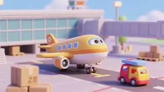 Cargo Plane Toy Airport Adventure | Fun Kids Song & Nursery Rhyme