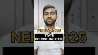NEET 2025 All State Counselling Date Released By MCC #neetcounselling #neet2025 #statecounselling