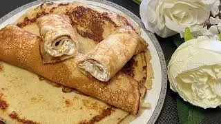 Homemade Crepes with Apple & Cinnamon | Easy and Delicious! | Easy Recipe with 4 ingredients