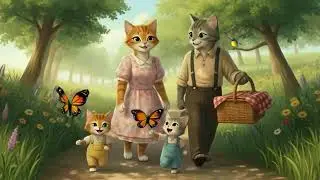 A Cozy Picnic Day 🧺🐾 | Storybook Cat Family Picnic | Cat Family Diaries