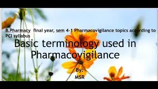 Basic terminology used in PV by MSR