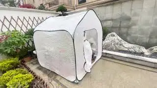 Pointed-Top PE Mesh Garden Tent = ULTIMATE Plant Shield! 🛡️No More Wilting Plants in Wind/Rain! 💨🌧️