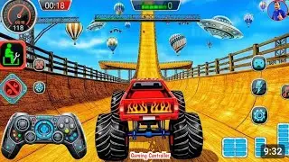 Monster truck mega ramp impossible driver - ultimate car stunts gt racing - android gamplay 2025