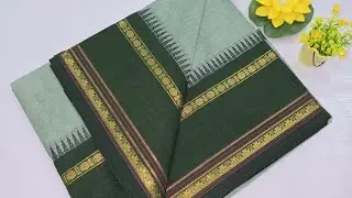 Elegant chettinad cotton sarees 💚#cotton #saree #onlineshopping #sareelove #cottonsarees 