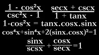 5 exercícios de simplificação de expressões trigonométricas