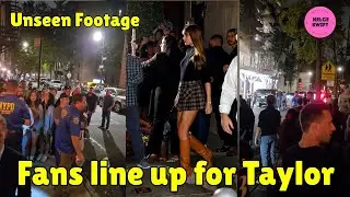 Fans FLOCKED to the streets SINGING, waiting to see Taylor Swift LEAVING NYC restaurant 