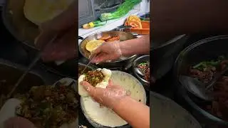 Street Food Magic in One Pan 🔥 dough packing dumplings #youtubeshorts #food