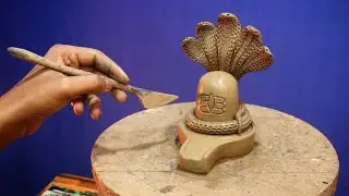 Making Shivling from clay | Panchmukhi Shivling idol making | Clay art